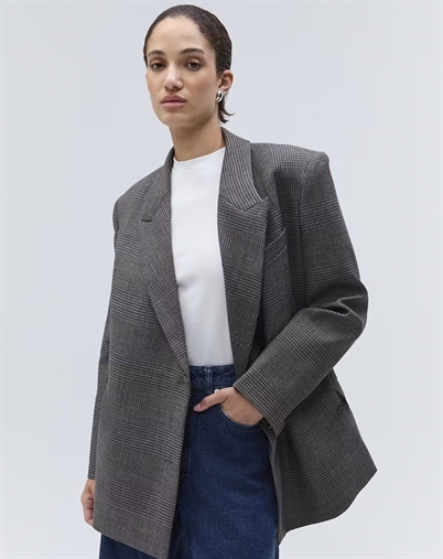 Ivy Oak - IOJunia Blazer - Cocoa Houndstooth Check
